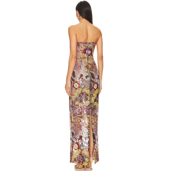 Bronx and Banco Dahlia Gown in Sequin Multi Size S - Picture 3 of 8